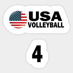 USA Volleyball #4 T-shirt Design Sticker